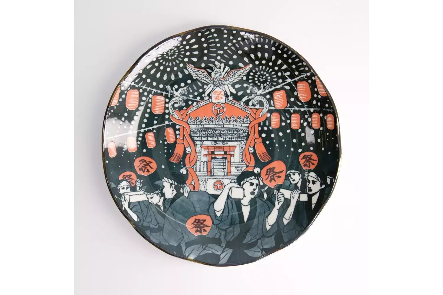 Tokyo Design Studio - Asakusa Round Plate 25x3cm Matsur 4pcs
