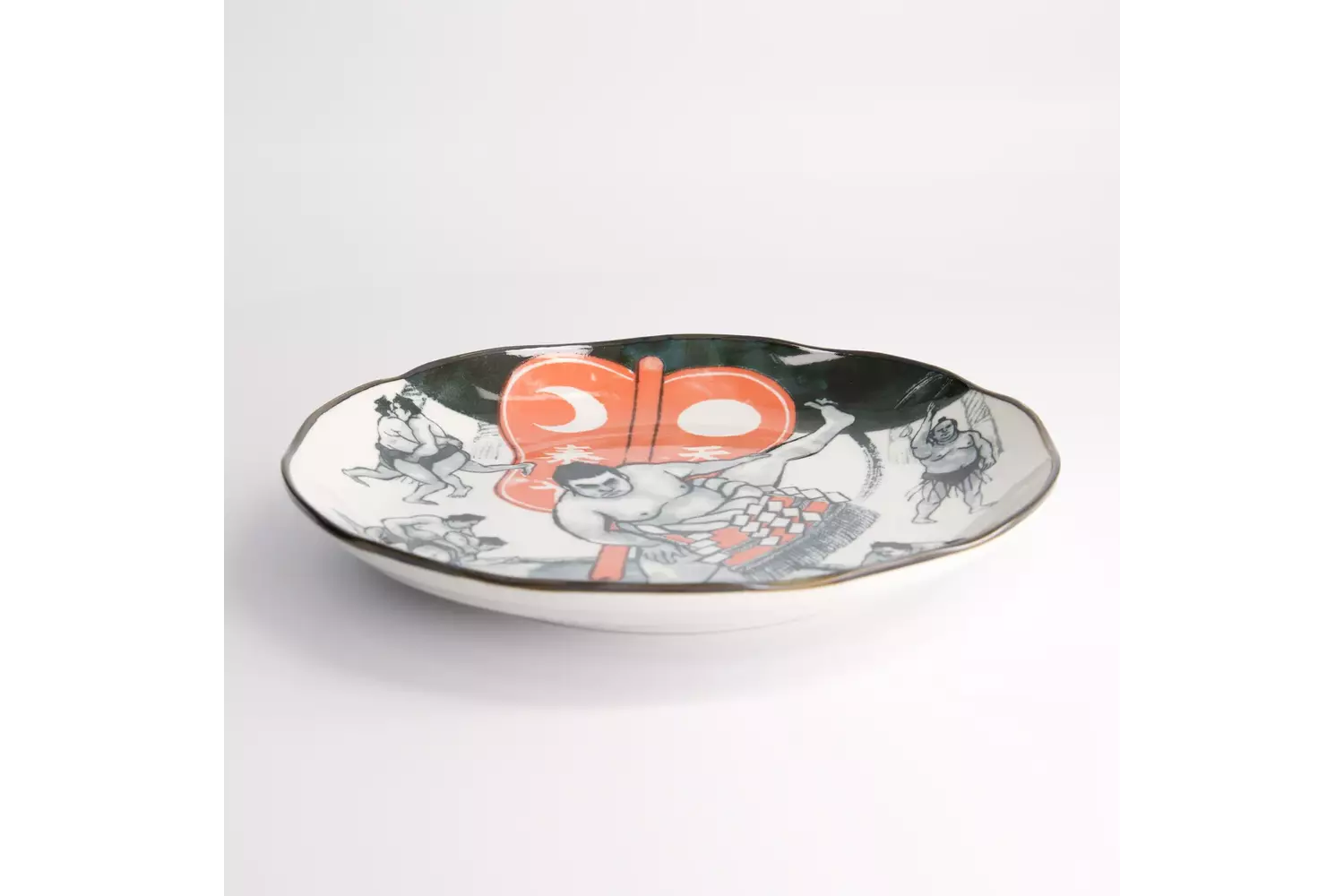 Tokyo Design Studio - Asakusa Round Plate 25x3cm Sumo 4pcs