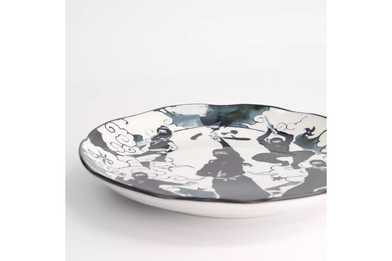 Tokyo Design Studio - Asakusa Round Plate 25x3cm Ninja 4pcs