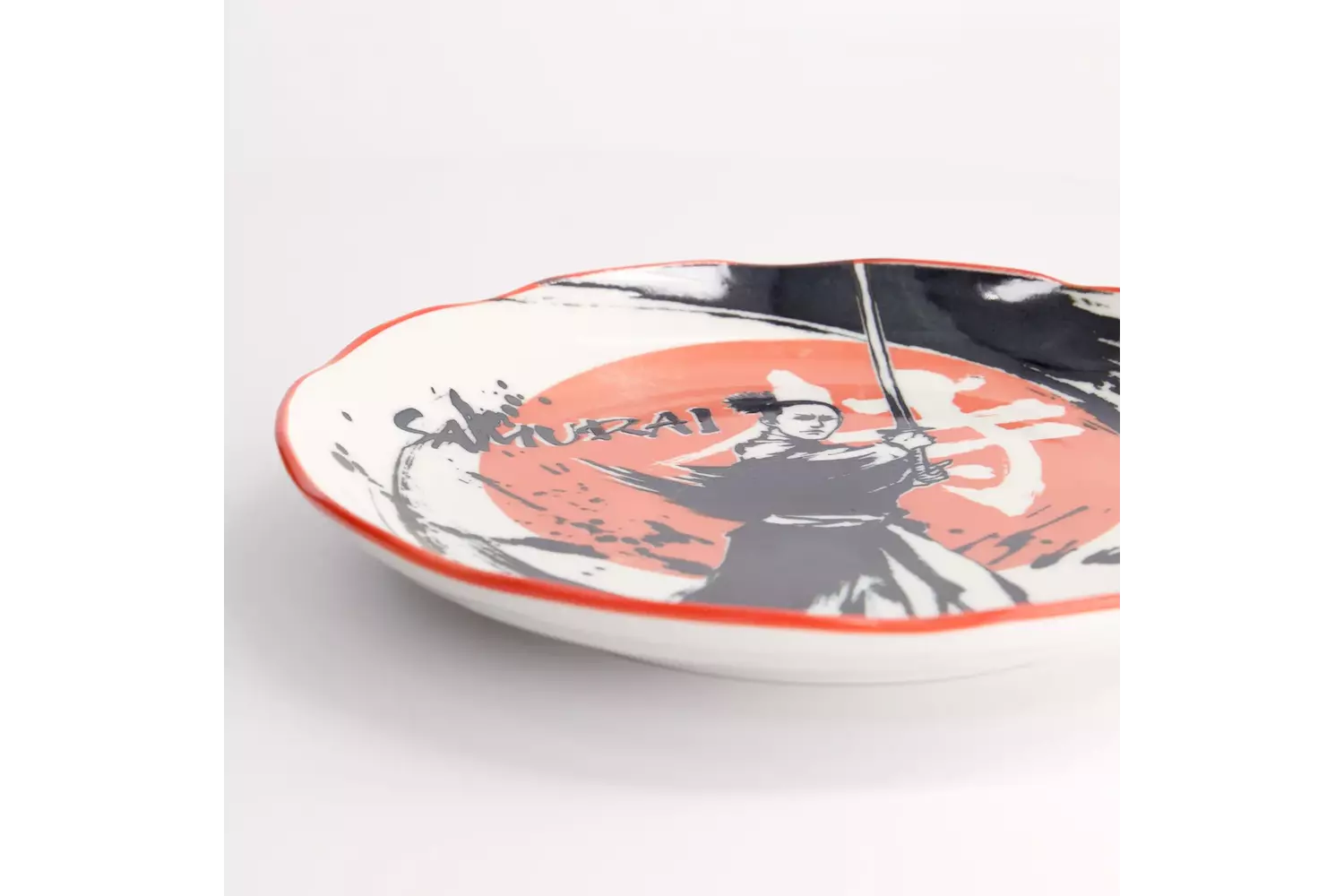 Tokyo Design Studio - Asakusa Round Plate 25x3cm Samurai 4pcs