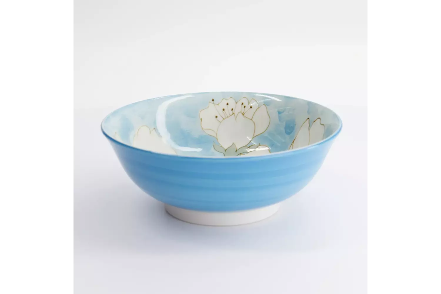 Tokyo Design Studio Sakura Blue Ramen Bowl 19.5x7.5cm 4pcs