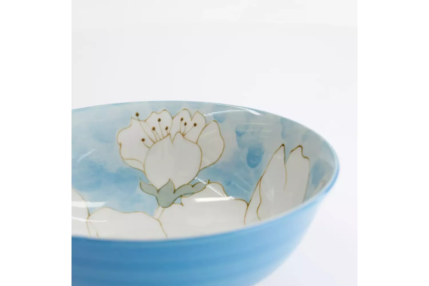 Tokyo Design Studio Sakura Blue Ramen Bowl 19.5x7.5cm 4pcs