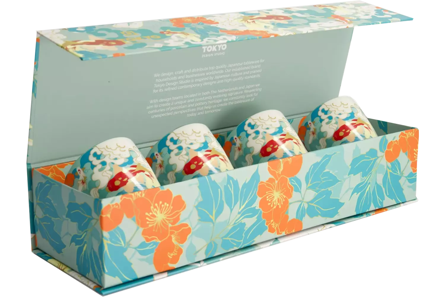 Tokyo Design Studio - Kawaii Goldfish Cup 4pcs. 7x8cm 170ml 1 set