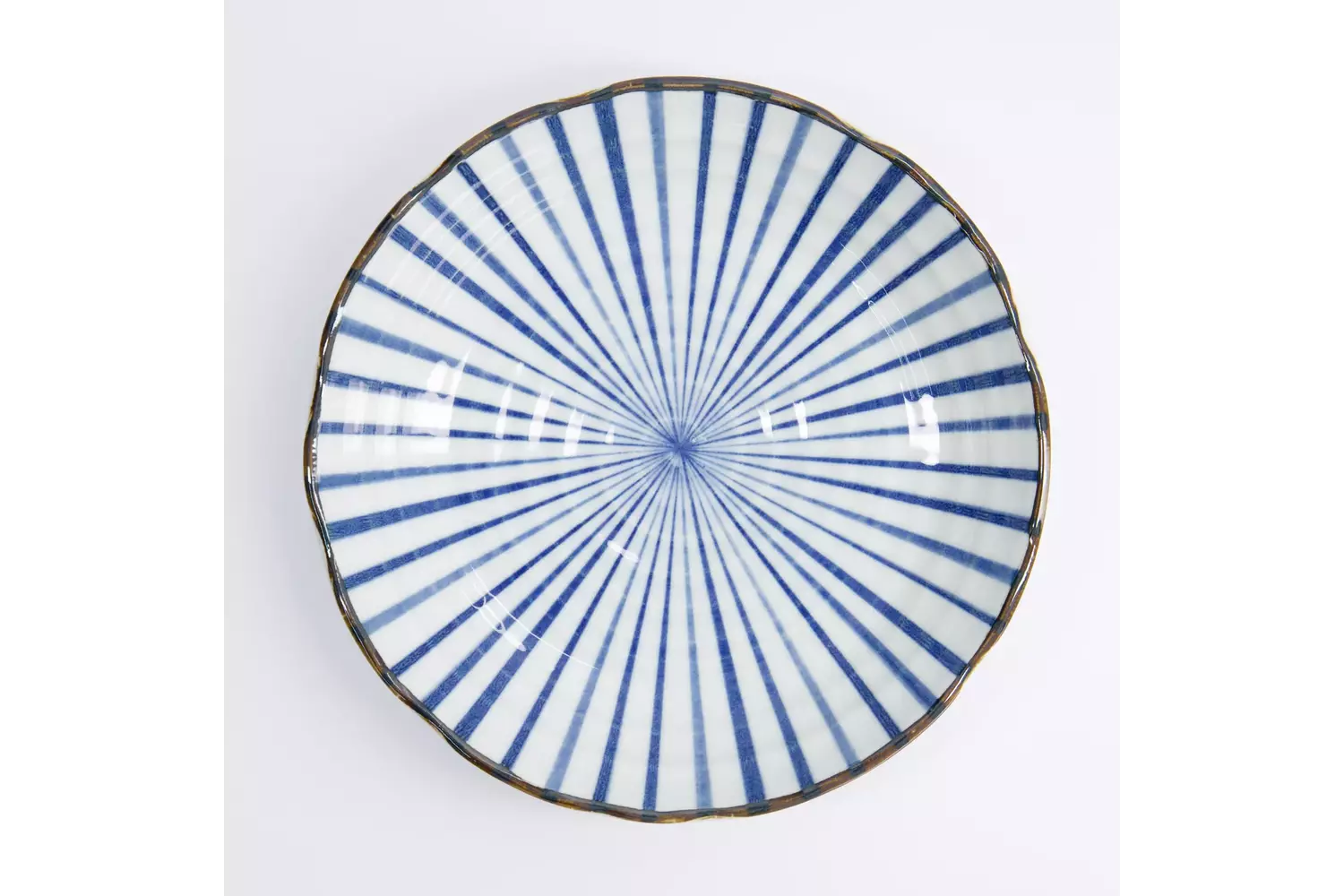 Tokyo Design Studio - Natsu Tokusa Plate 22x4cm. Blue/White 6pcs