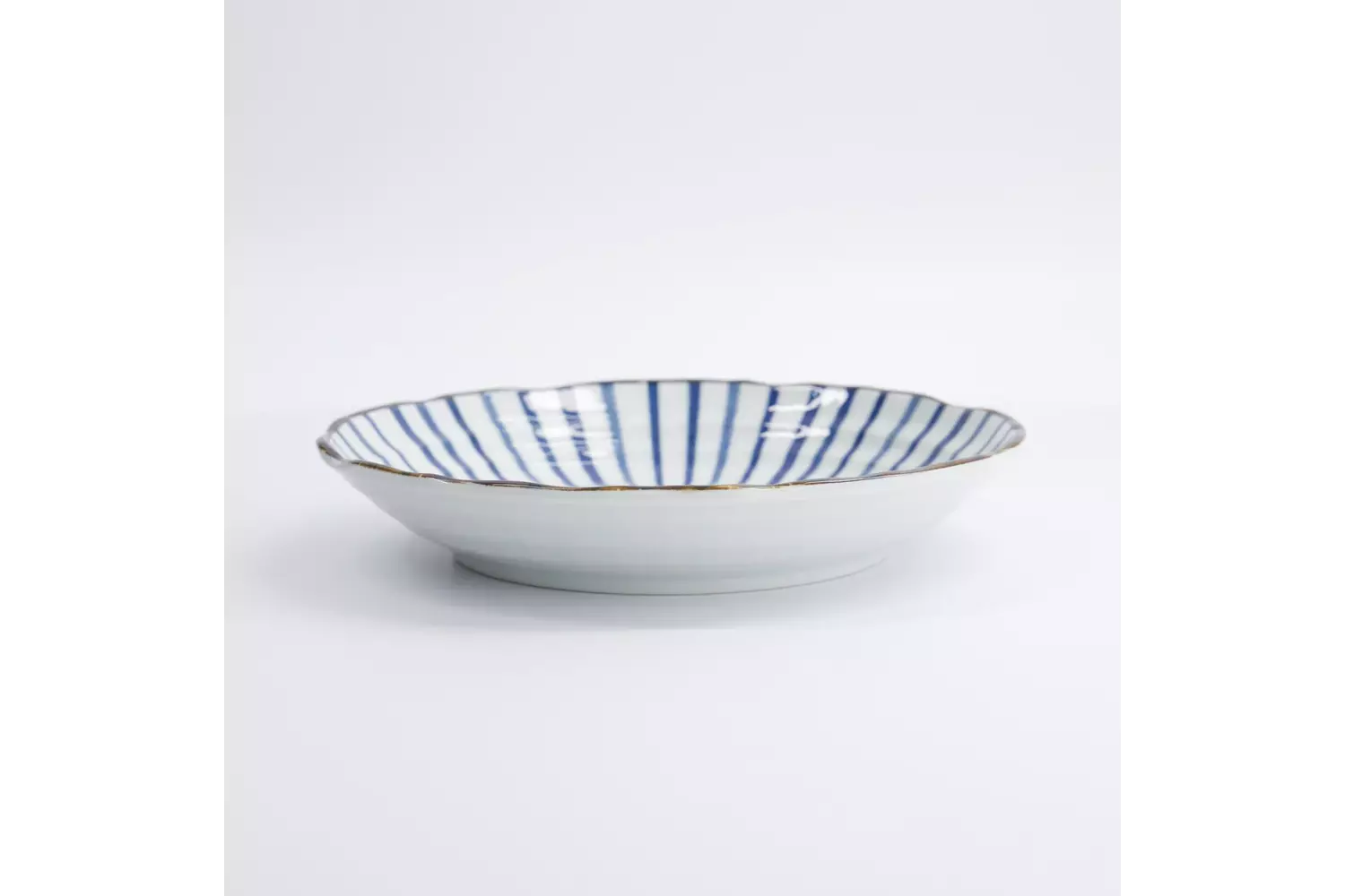 Tokyo Design Studio - Natsu Tokusa Plate 22x4cm. Blue/White 6pcs