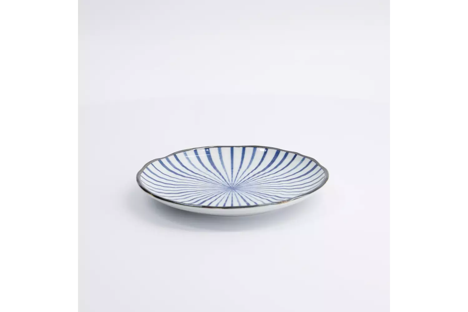 Tokyo Design Studio - Natsu Tokusa Plate 16.5x2cm Blue/White 6pcs