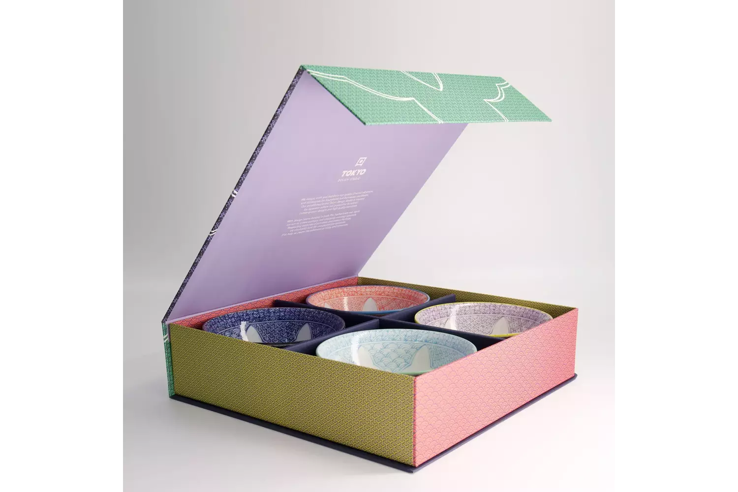 Tokyo Design Studio - Lily Flower Bowl Giftset 4pcs 14.8x6.8cm 550ml 1 set