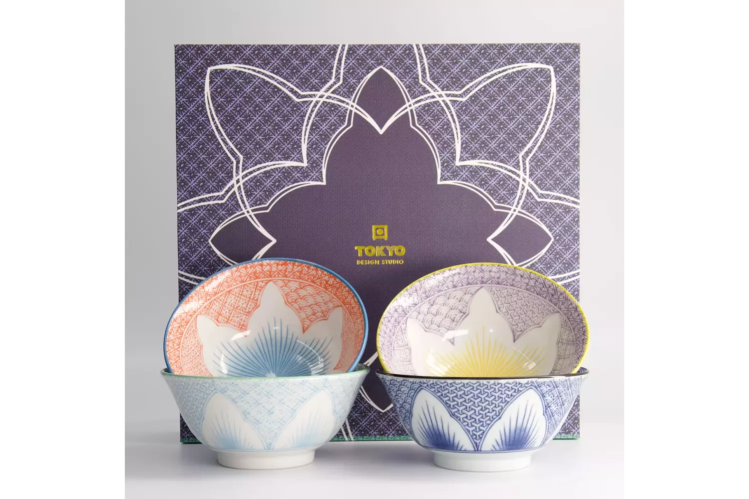 Tokyo Design Studio - Lily Flower Bowl Giftset 4pcs 14.8x6.8cm 550ml 1 set