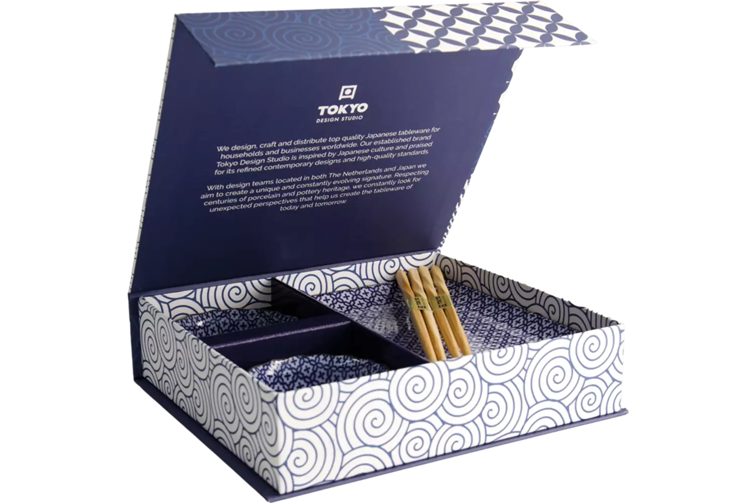 Tokyo Design Studio - Sushi Plate Giftset Sashiko 4pcs