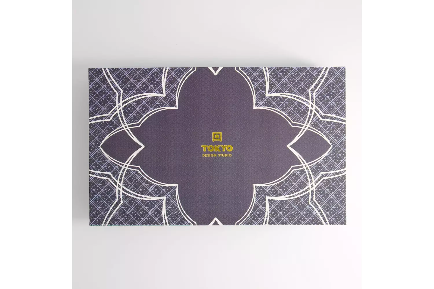 Tokyo Design Studio - Lily Flower Bowl 2pcs Giftset w/chopsticks Pur/Lbl 14.8x6.8cm 550ml