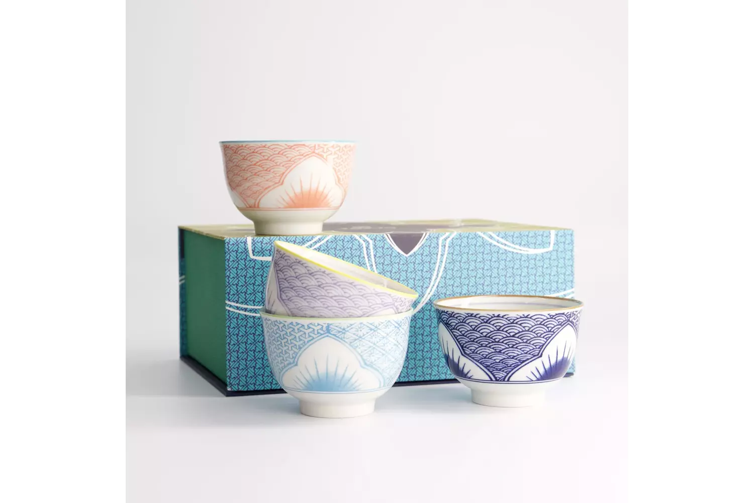 Tokyo Design Studio - Lily Flower Cup 4pcs Giftset 8.4x5.5cm 150ml 1 set