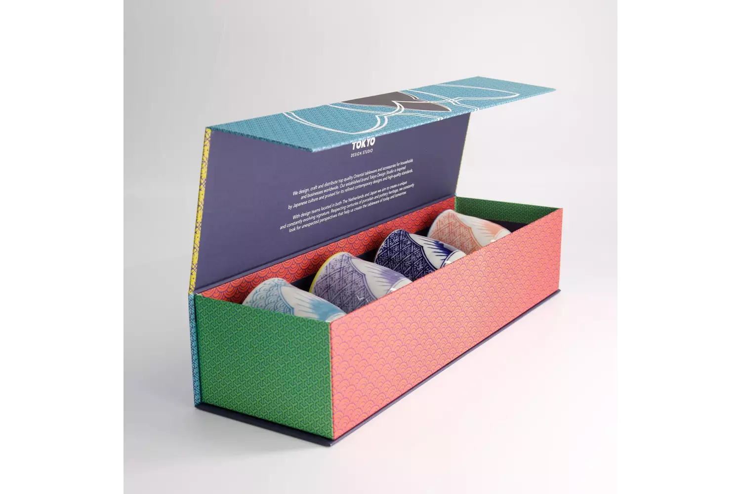 Tokyo Design Studio - Lily Flower Cup 4pcs Giftset 7.8x8.2cm 250ml 1 set