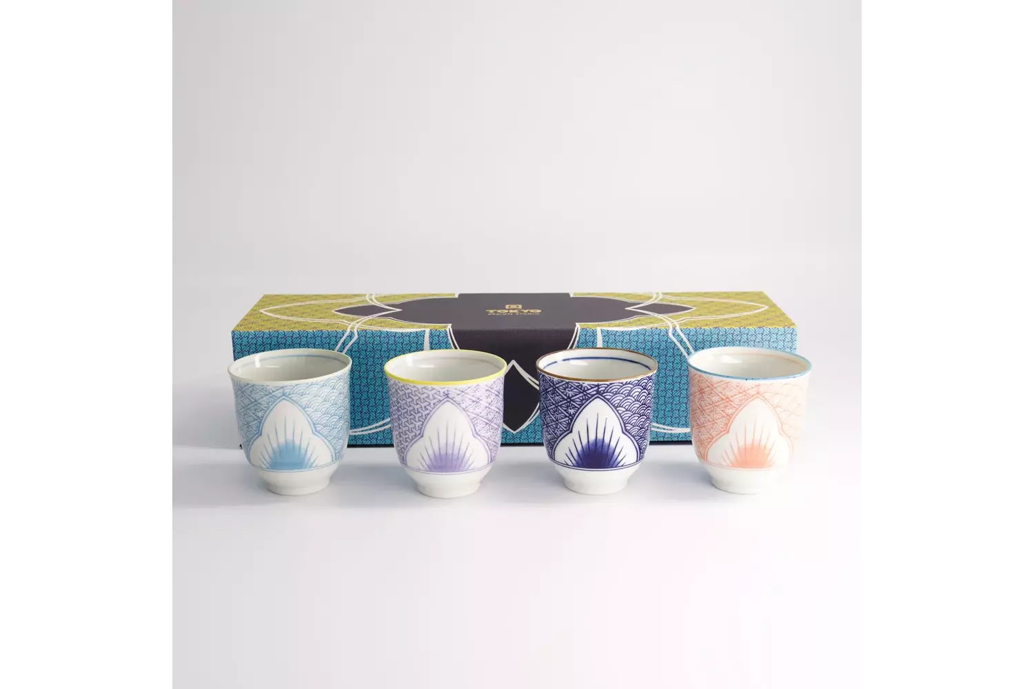Tokyo Design Studio - Lily Flower Cup 4pcs Giftset 7.8x8.2cm 250ml 1 set