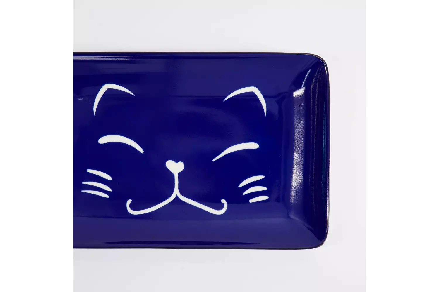 Tokyo Design Studio - Kawaii Lucky Cat Sushi Plate 21x13.5cm Blue 6pcs