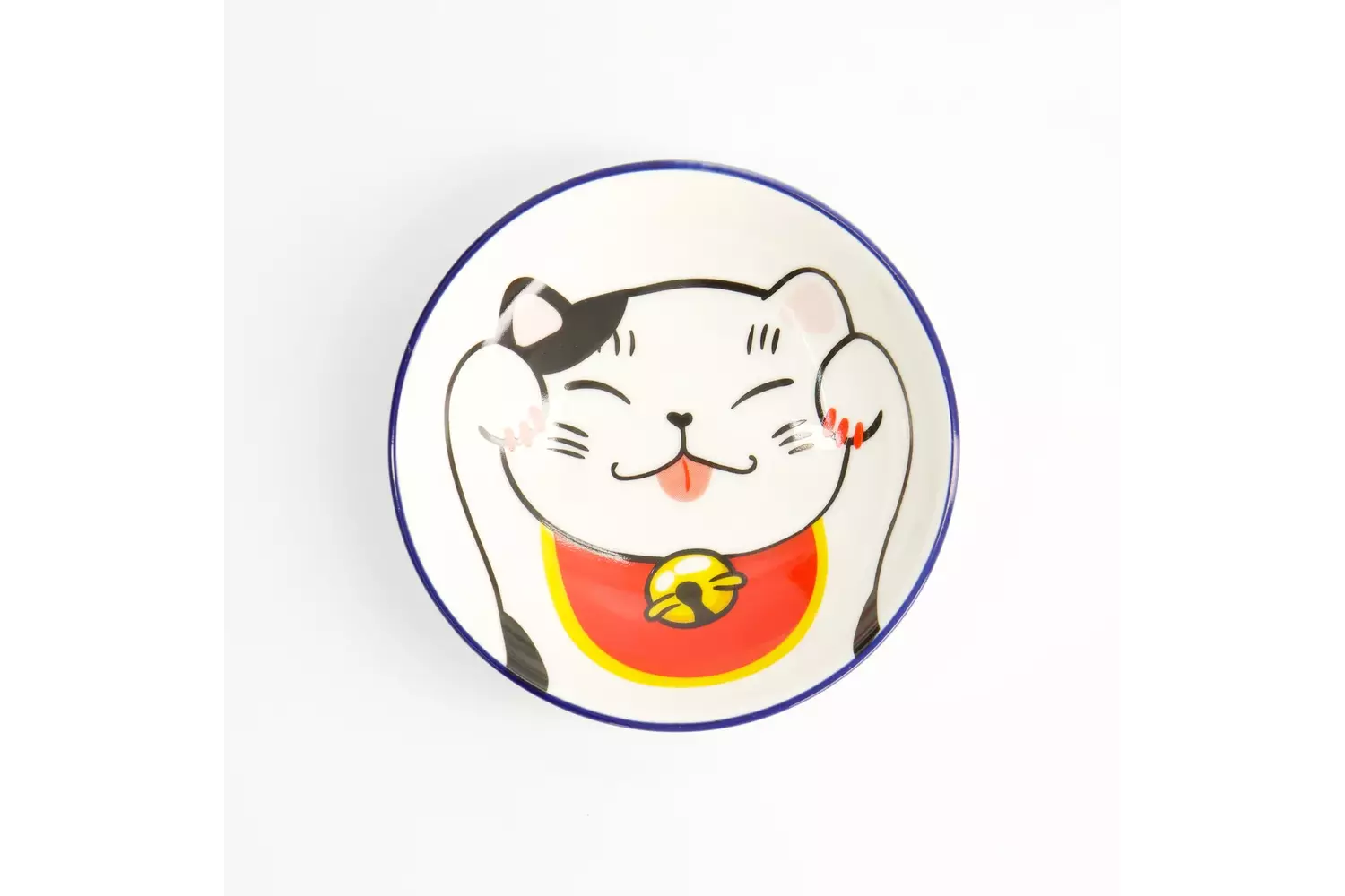 Tokyo Design Studio - Kawaii Lucky Cat Sauce Plate 9x2.5cm White 6pcs