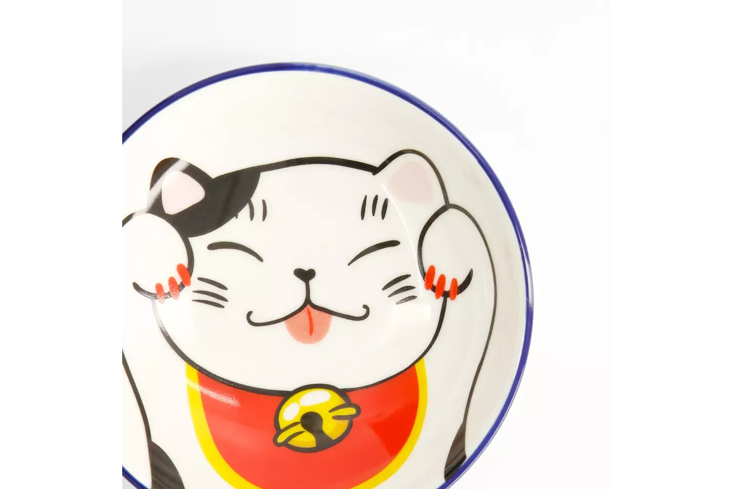 Tokyo Design Studio - Kawaii Lucky Cat Sauce Plate 9x2.5cm White 6pcs