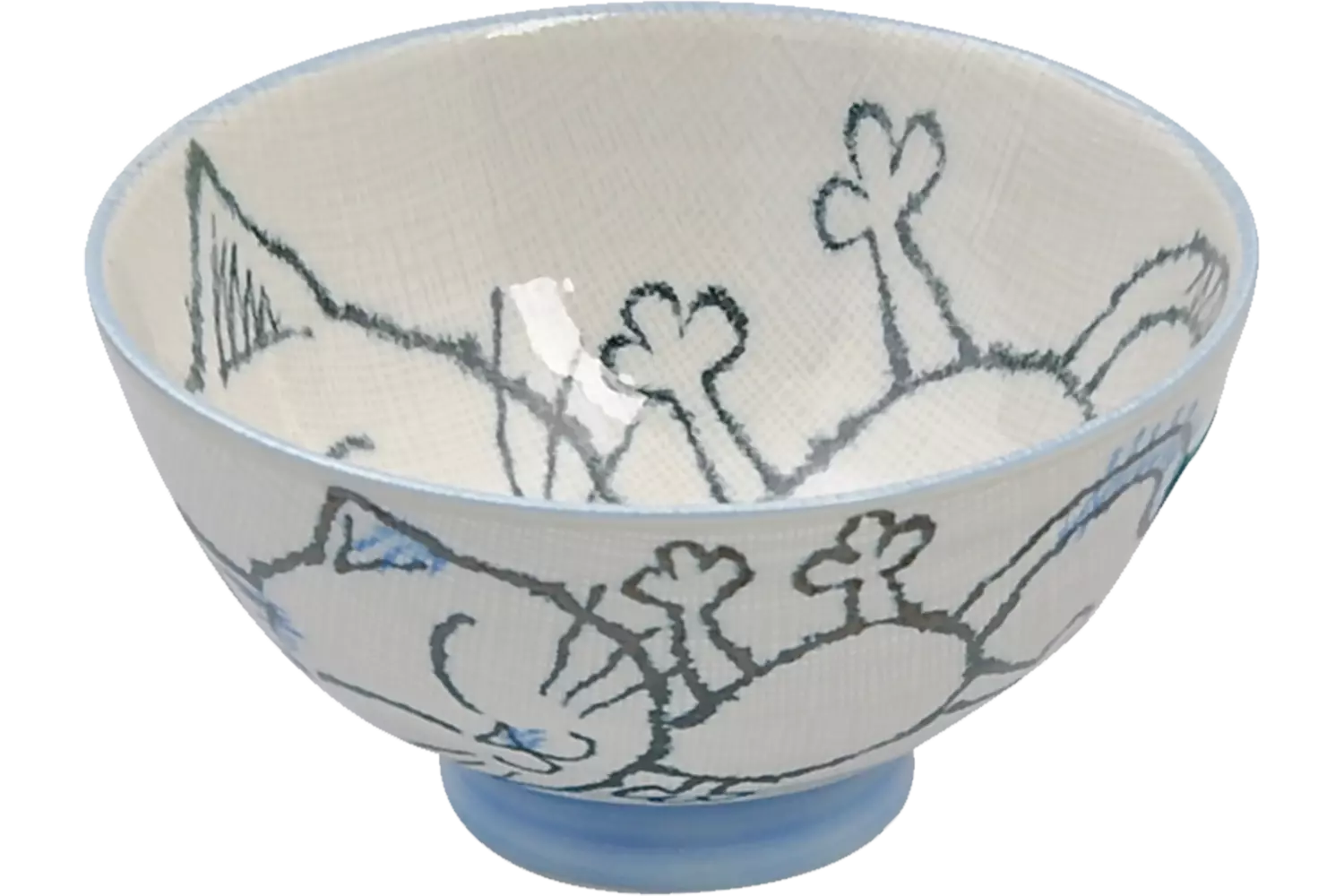 Tokyo Design Studio - Kawaii Bowl Rice Cat Blue 300ml