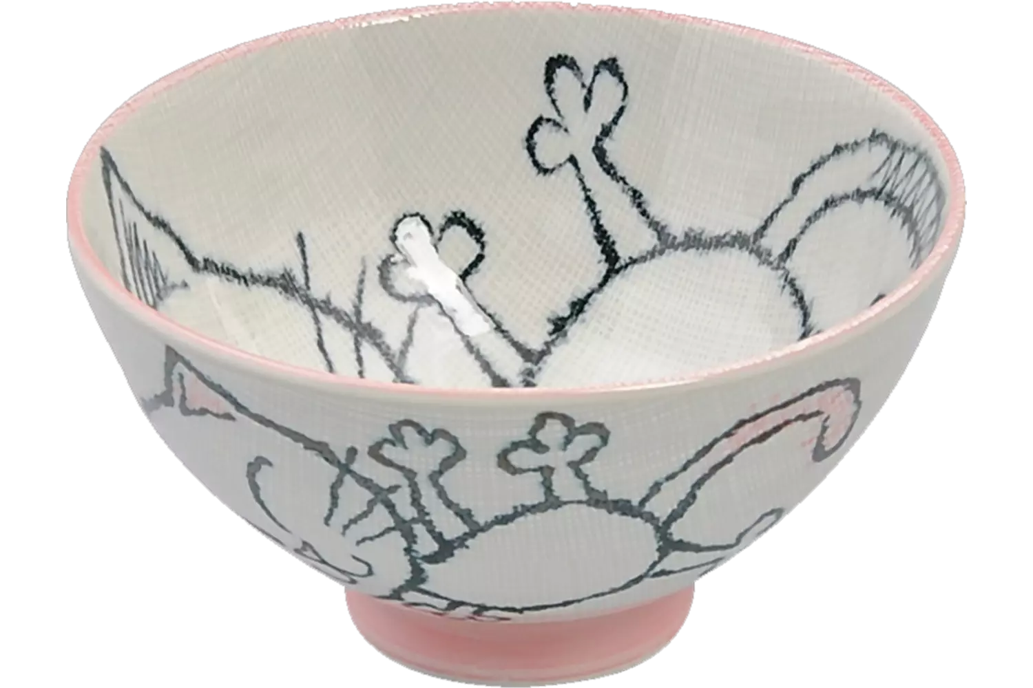 Tokyo Design Studio - Kawaii Bowl Rice Cat Pink 300ml