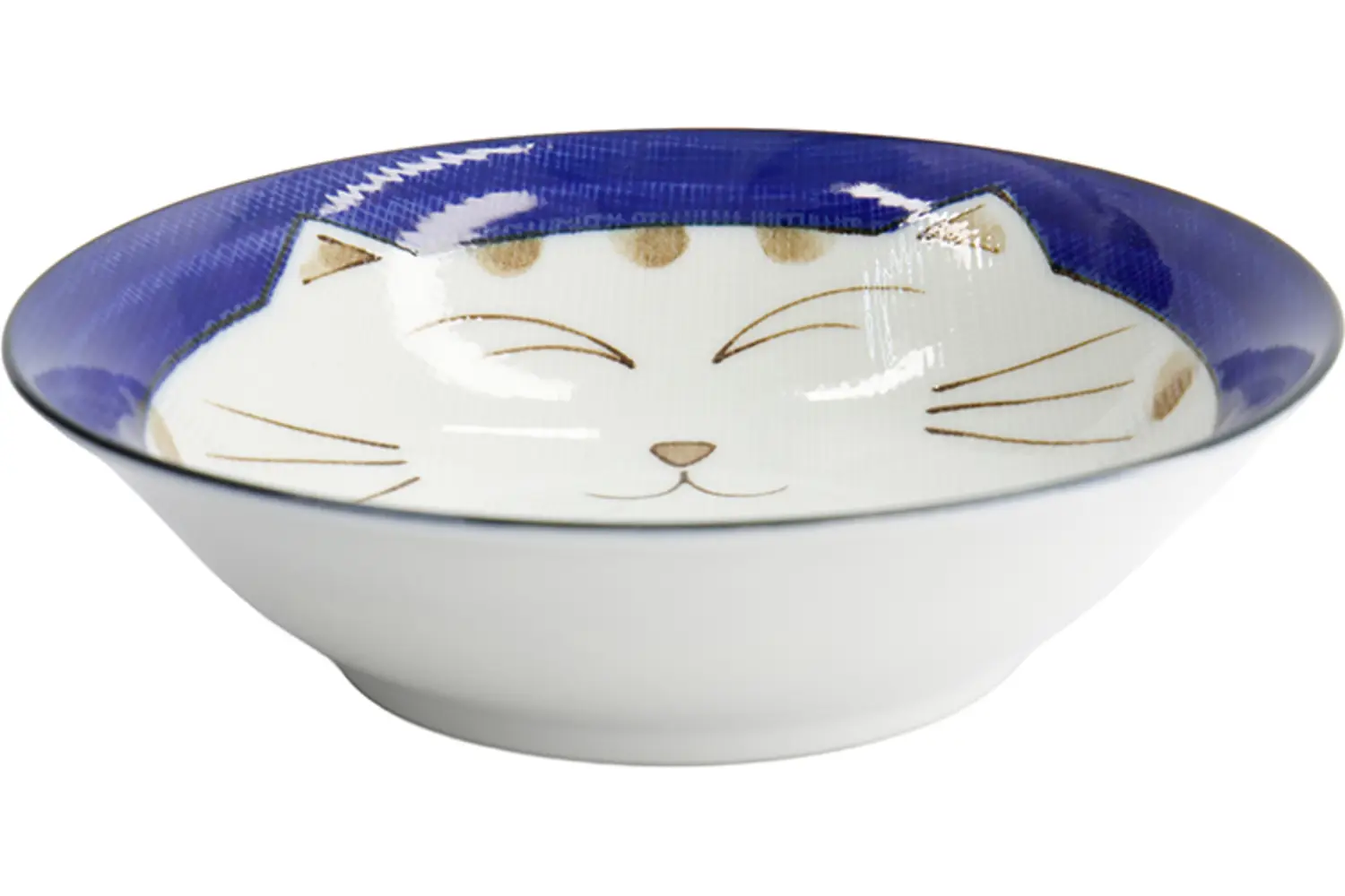Tokyo Design Studio - Kawaii Bowl Cat Neko 16.5cm. Blue 450ml