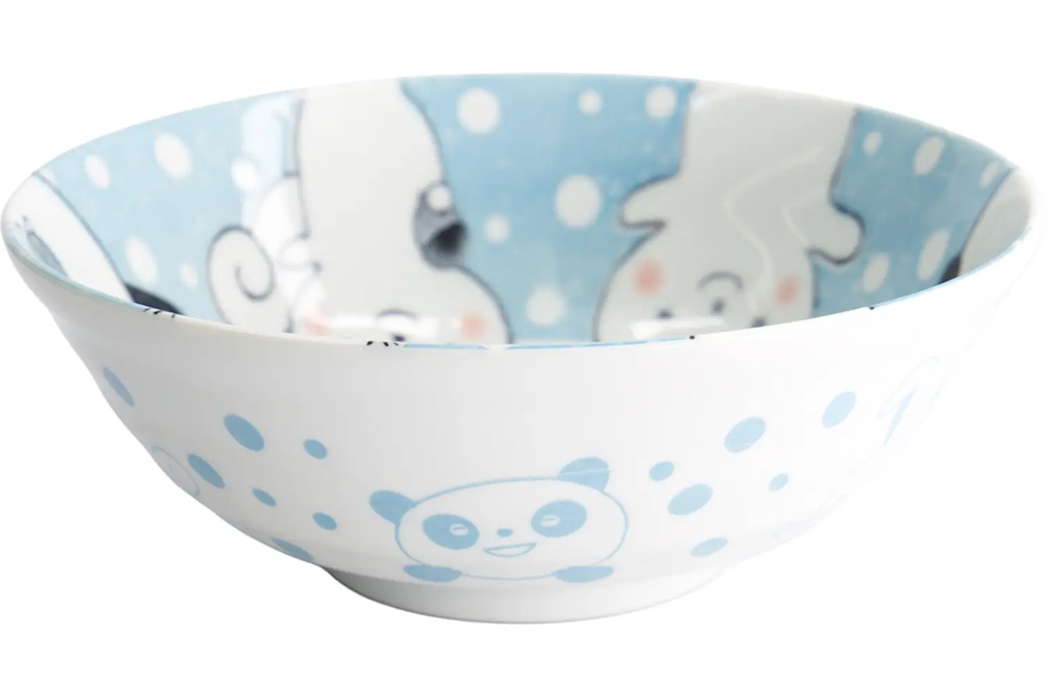 Tokyo Design Studio - Kawaii Animals Ramen Bowl 21x7.8cm. Blue 1000ml