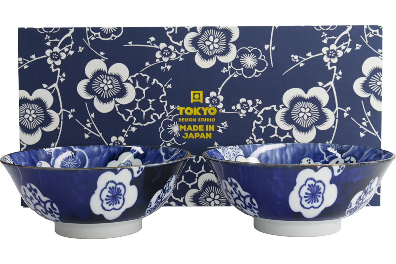 Tokyo Design Studio - Ramen Bowl 2pcs. Giftset 19.8x7.5cm. Blue 1000ml