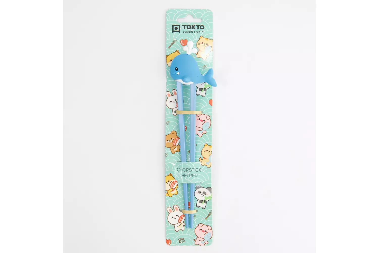 Tokyo Design Studio - Children Chopsticks Whale Blue 22cm 6pcs