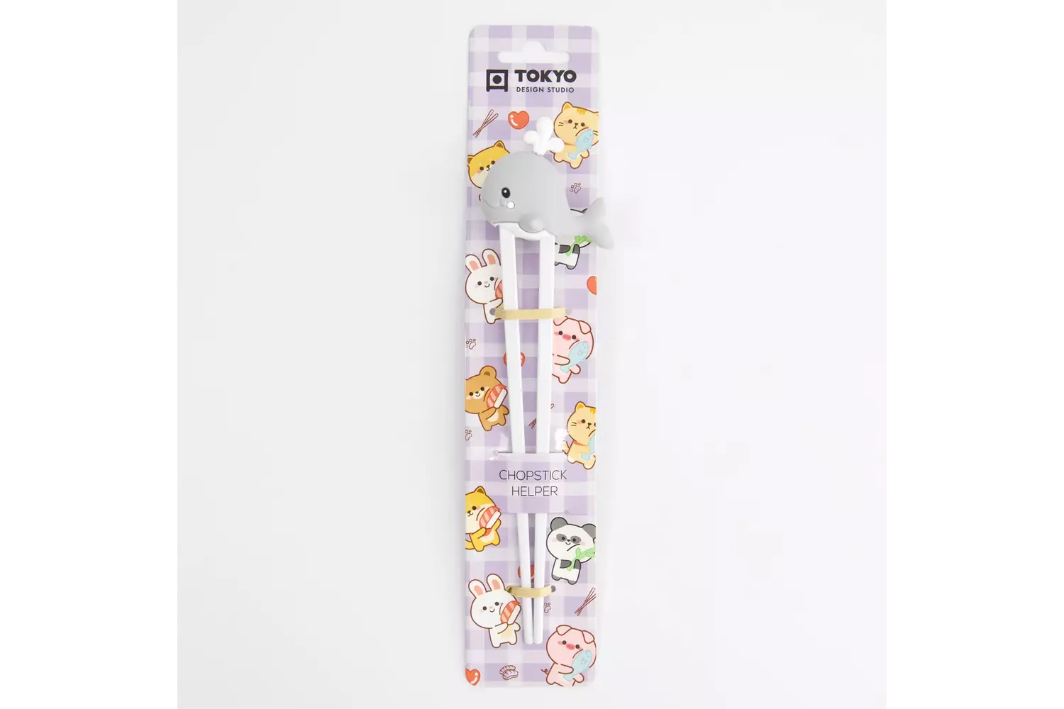 Tokyo Design Studio - Children Chopsticks Whale Grey 22cm 6pcs