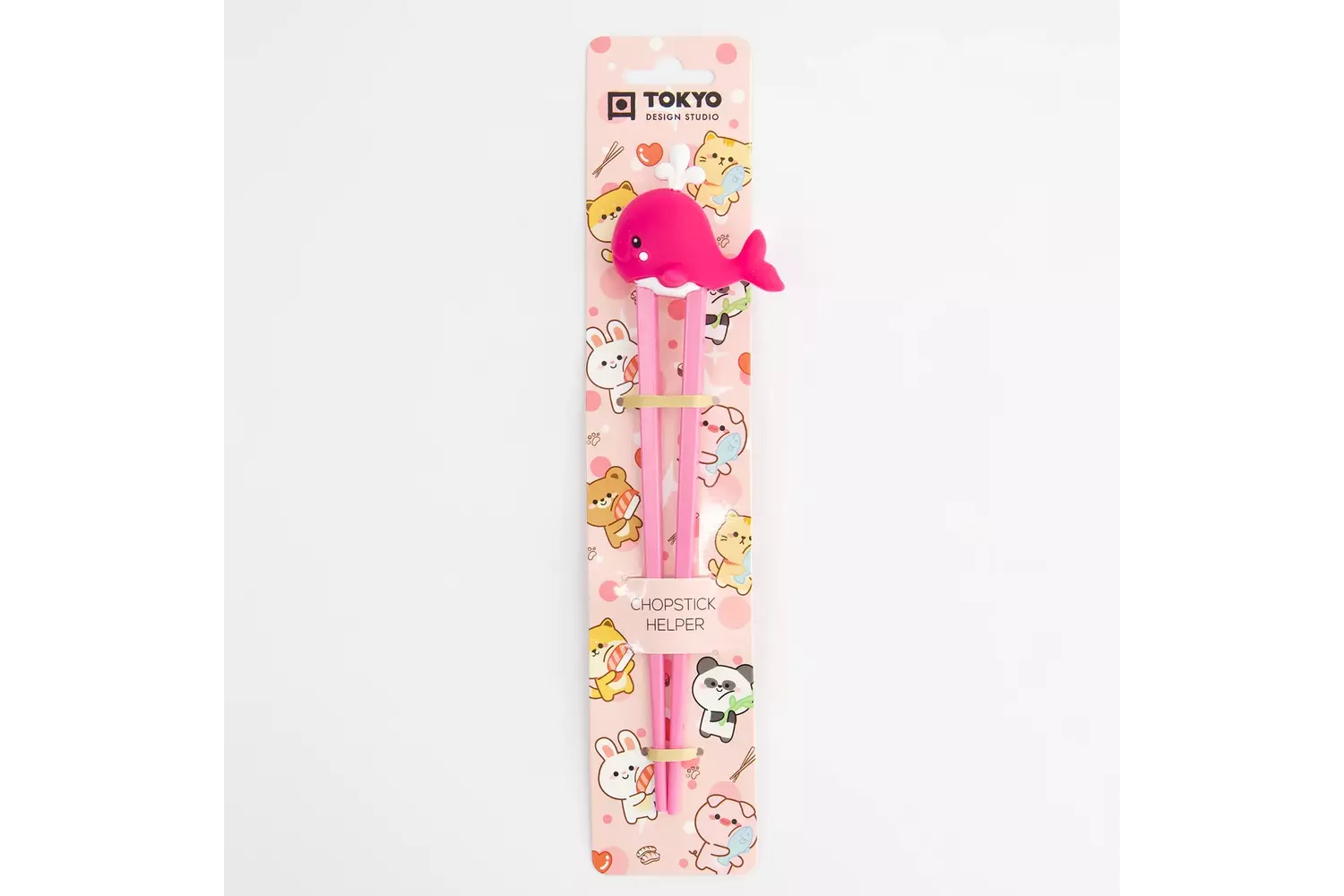 Tokyo Design Studio - Children Chopsticks Whale Pink 22cm 6pcs