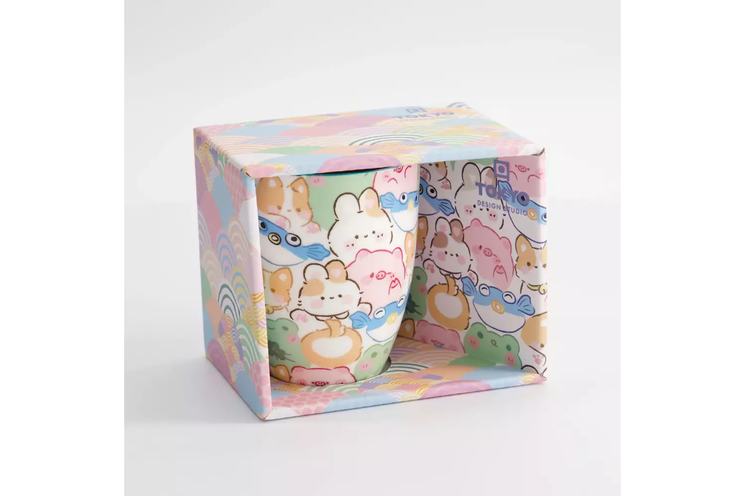 Tokyo Design Studio - Kawaii Animals Mug W/Giftbox 8.5x10.2cm 340ml 6pcs