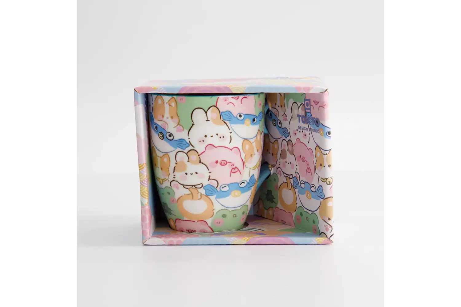 Tokyo Design Studio - Kawaii Animals Mug W/Giftbox 8.5x10.2cm 340ml 6pcs