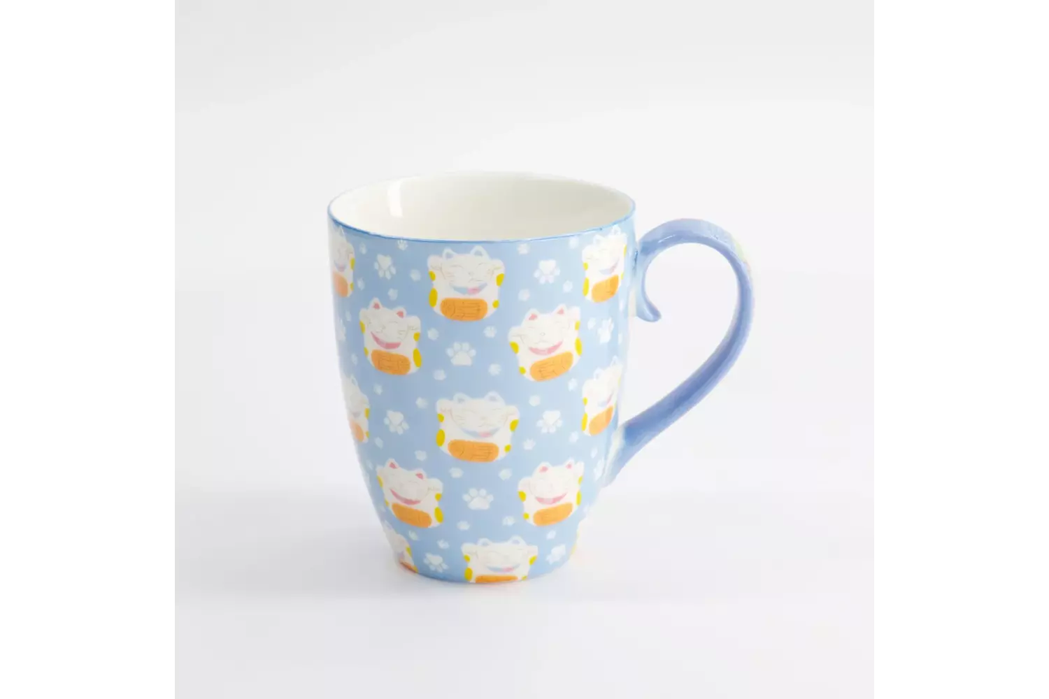 Tokyo Design Studio - Kawaii Lucky Cat Mug w/ Giftbox Blue 8.5x10.2cm 340ml 6pcs