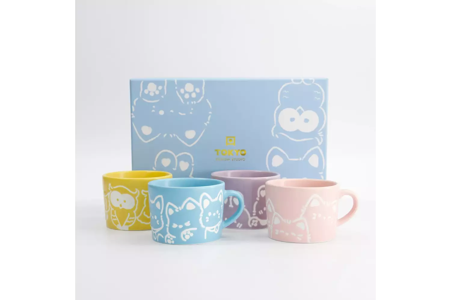 Tokyo Design Studio - Kawaii Animals Mug 4pcs Giftset 8x6cm 2 sets
