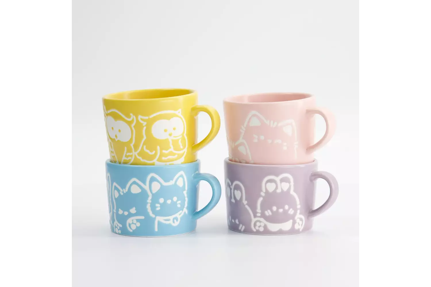 Tokyo Design Studio - Kawaii Animals Mug 4pcs Giftset 8x6cm 2 sets