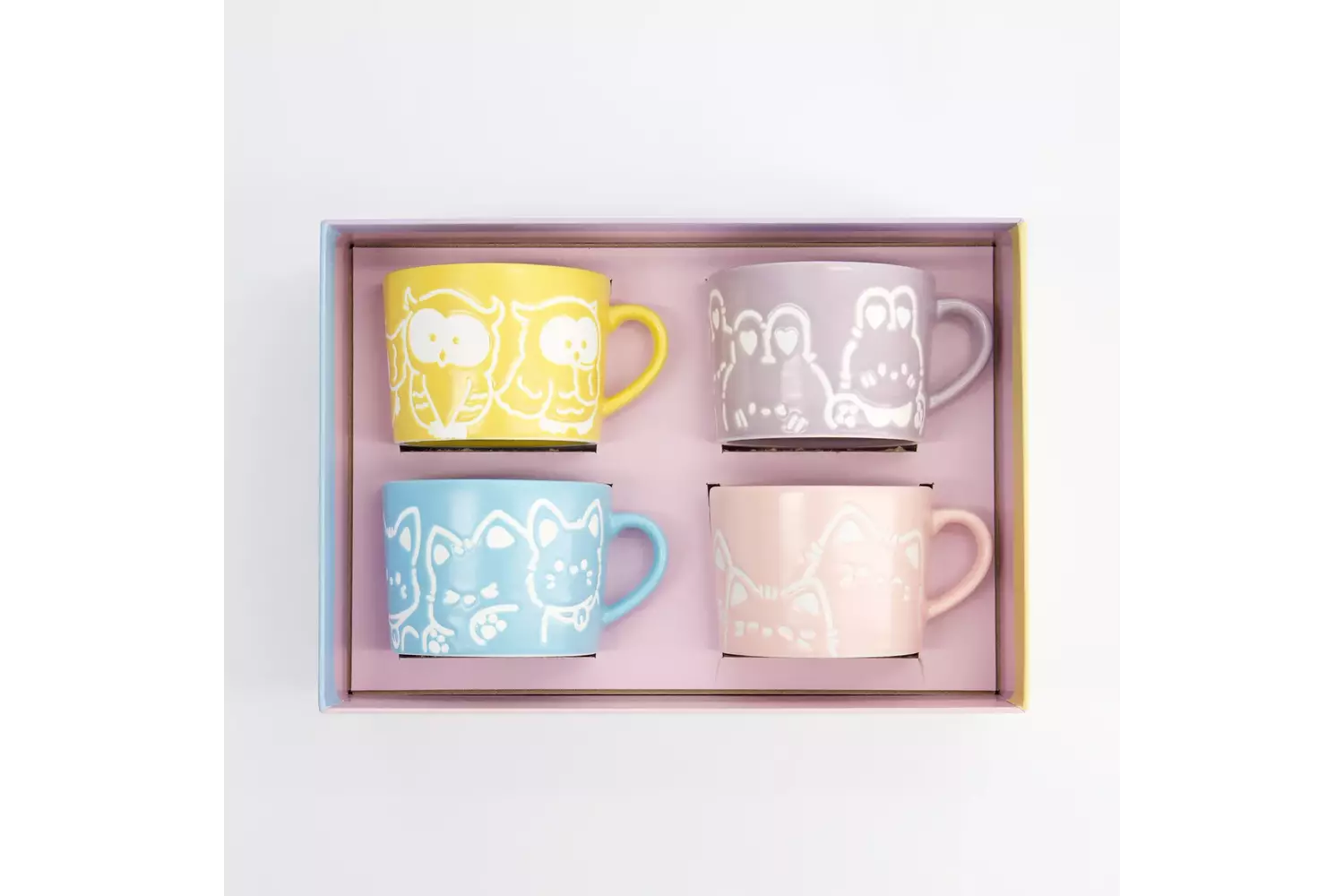 Tokyo Design Studio - Kawaii Animals Mug 4pcs Giftset 8x6cm 2 sets