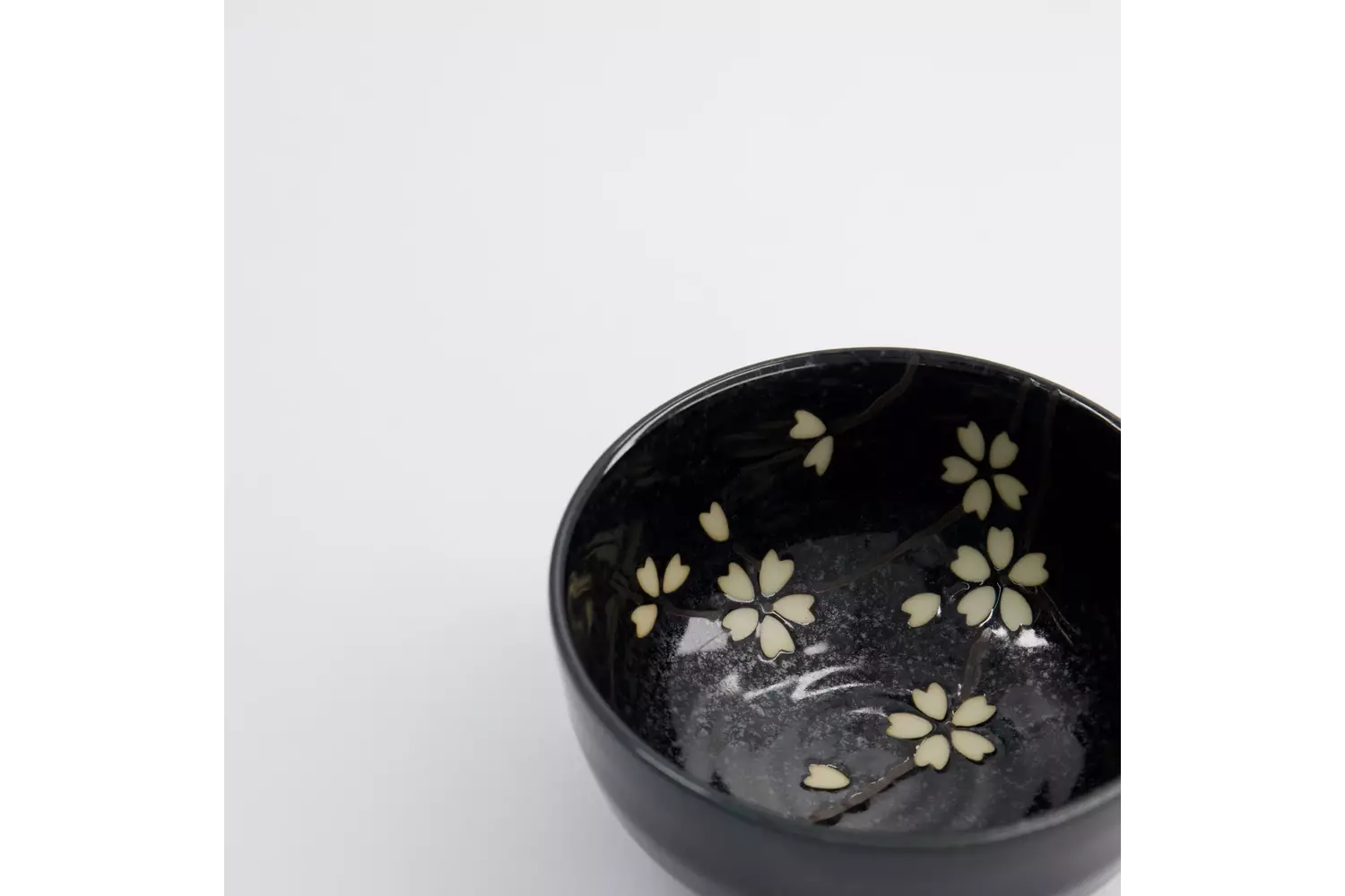 Tokyo Design Studio - Sakura Bowl 12.5x7cm Black 450ml 6pcs
