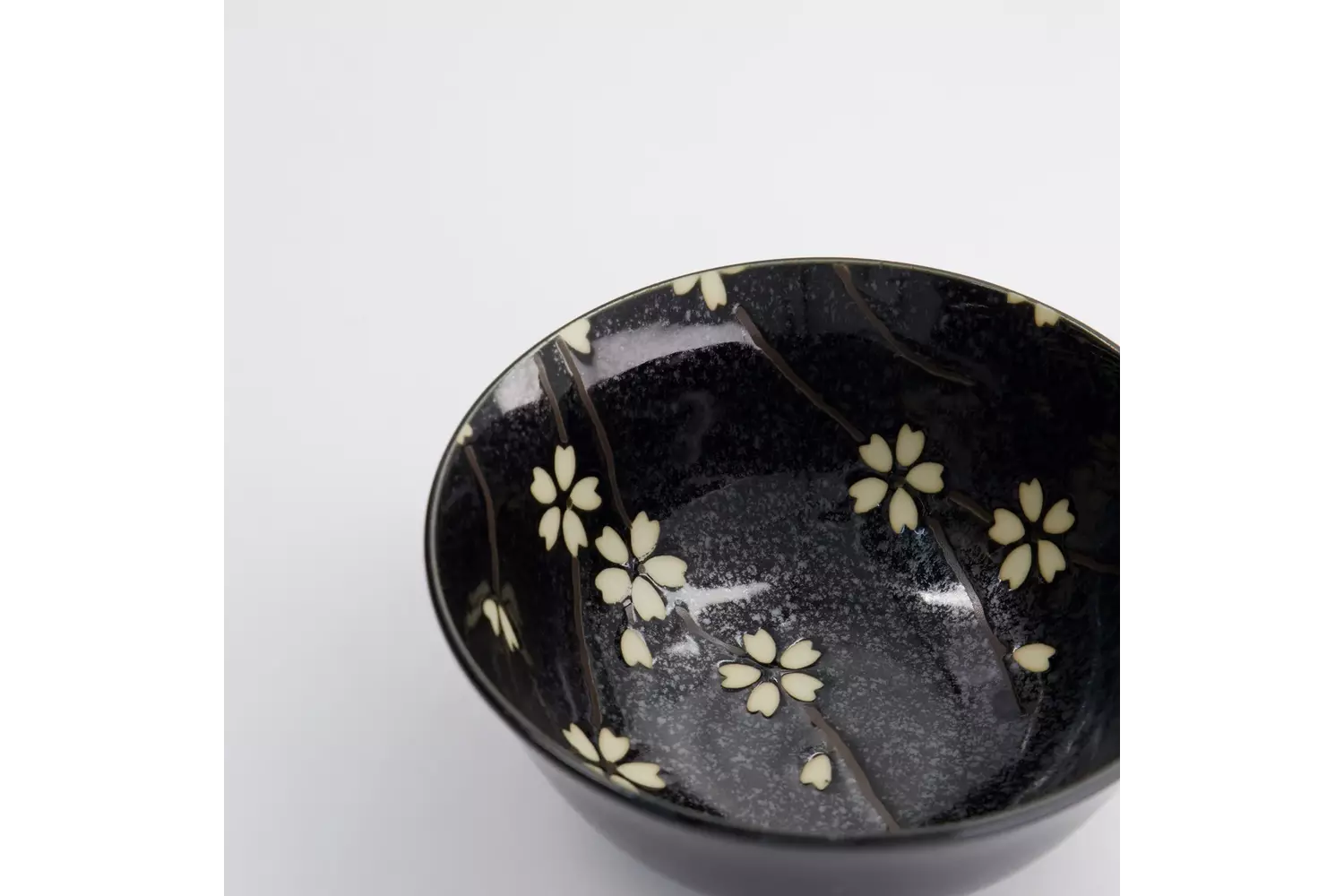 Tokyo Design Studio - Sakura Bowl 15.3x7.5cm Black 650ml 6pcs