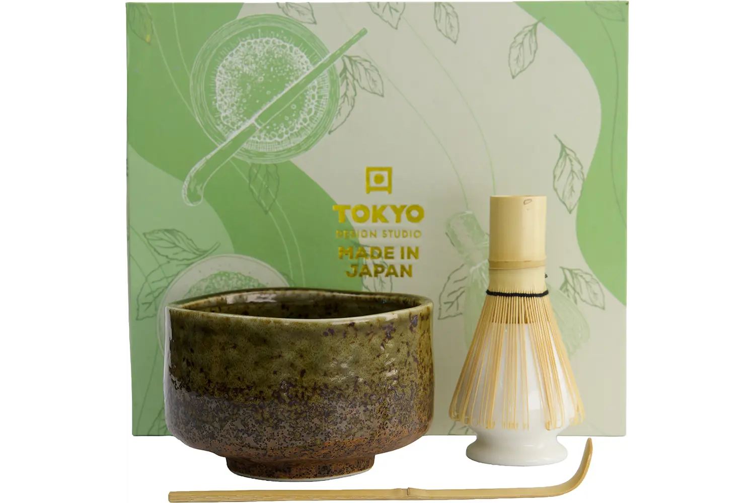 Tokyo Design Studio - Matcha Giftset Green/Brown 12x7.5cm. 4pcs
