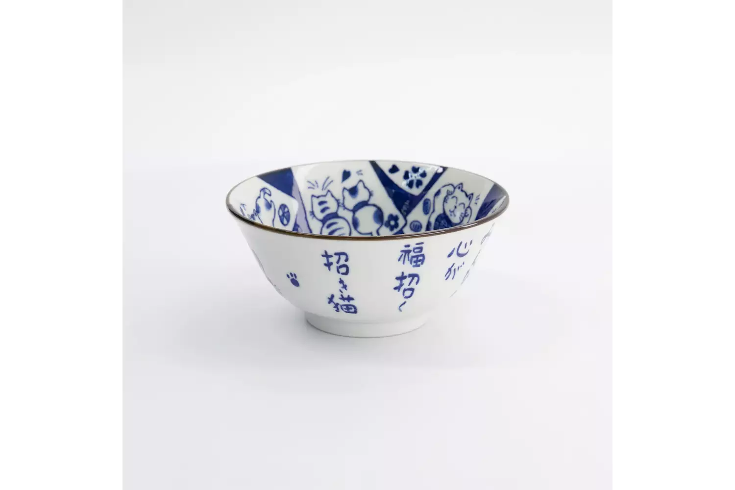 Tokyo Design Studio - Kawaii Tayo Bowl Cat Neko 14.9x6.7cm 500ml 6pcs