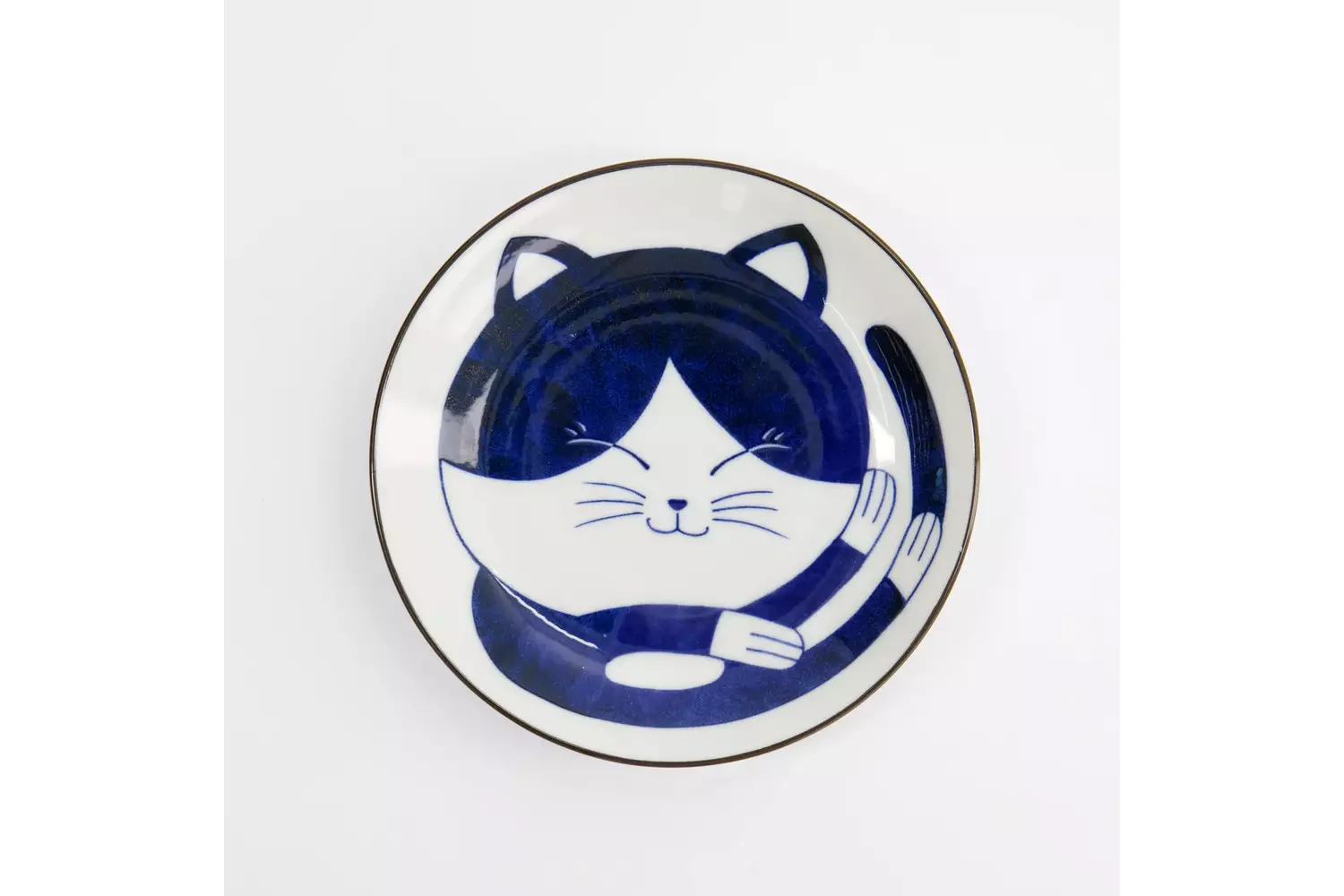 Tokyo Design Studio - Kawaii Round Plate Cat Neko 16.7x2.8cm 6pcs