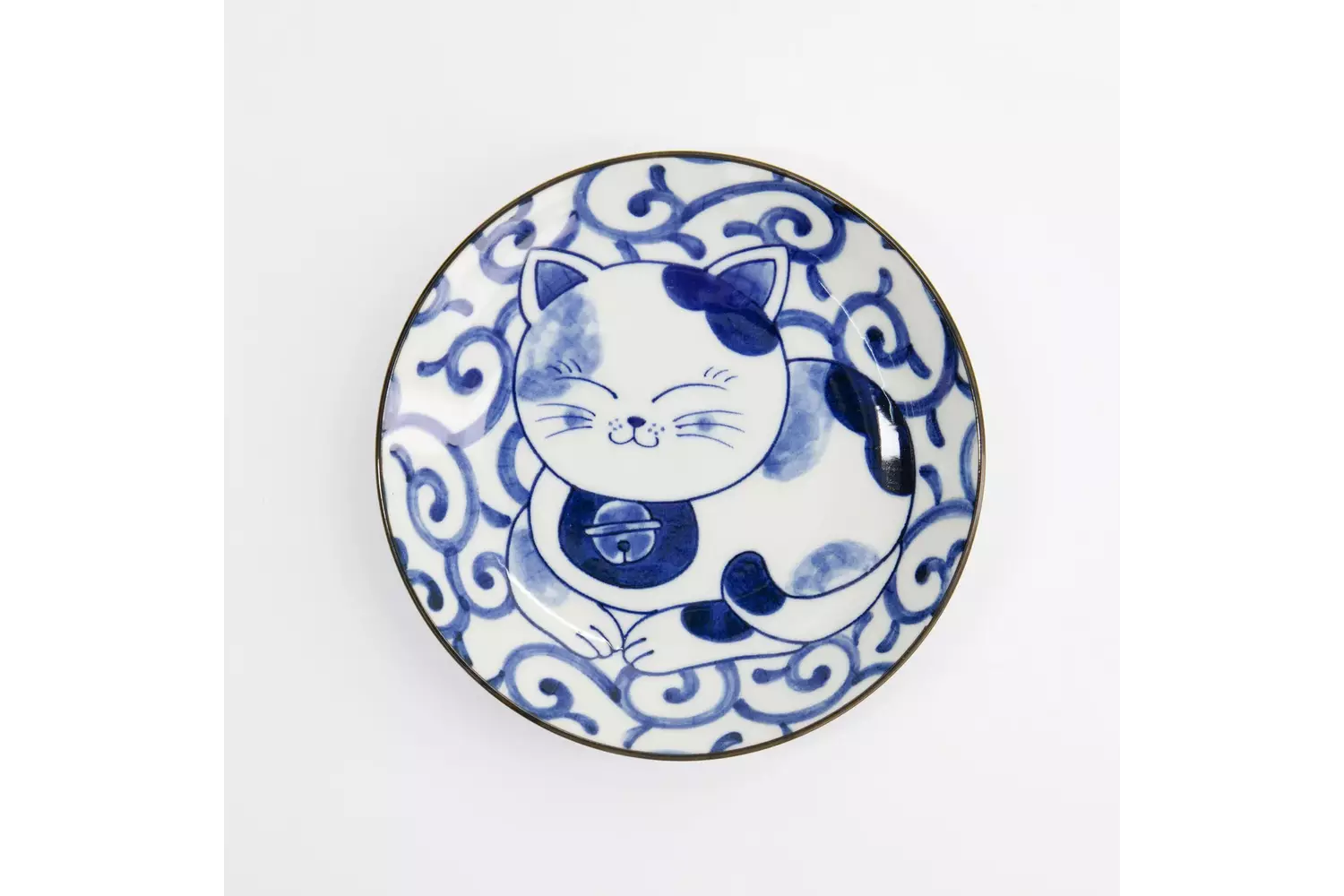 Tokyo Design Studio - Kawaii Round Plate Cat Neko 16.7x2.8cm E 6pcs