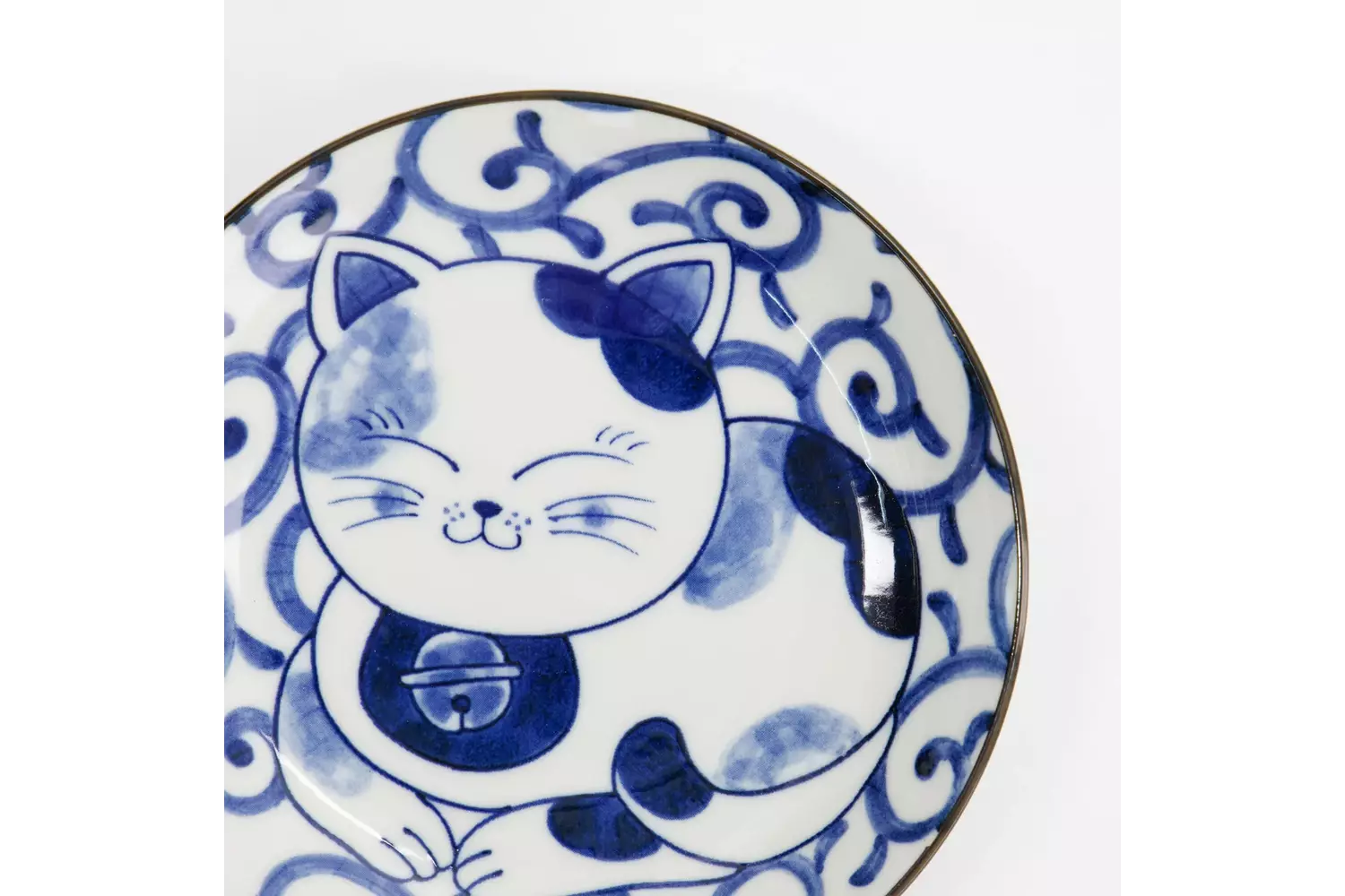 Tokyo Design Studio - Kawaii Round Plate Cat Neko 16.7x2.8cm E 6pcs