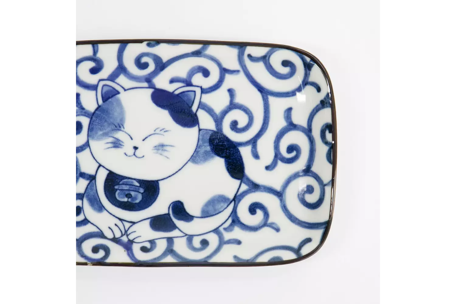 Tokyo Design Studio - Kawaii Rectangular Plate Cat Neko 16.3x10.2cm E 6pcs