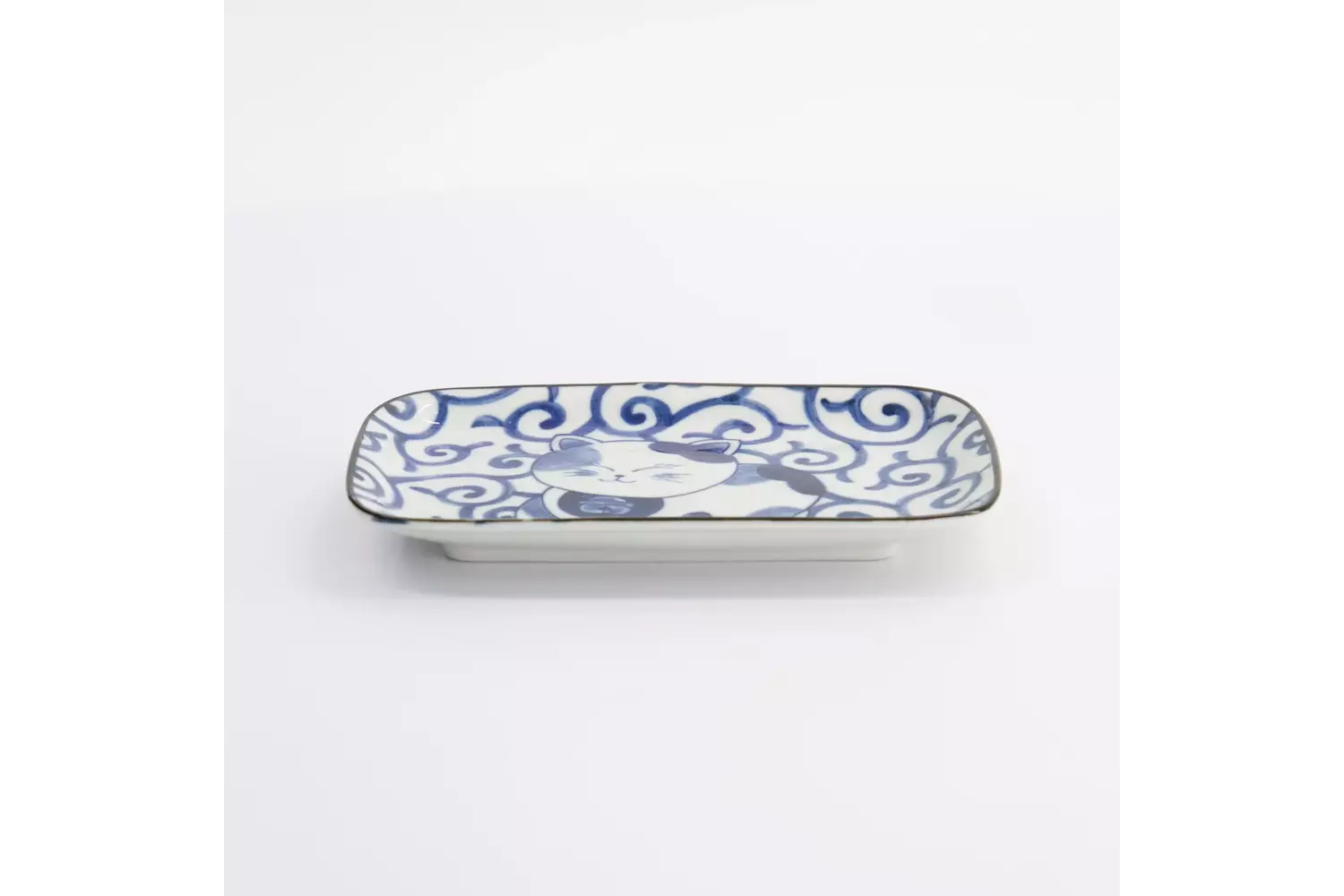 Tokyo Design Studio - Kawaii Rectangular Plate Cat Neko 16.3x10.2cm E 6pcs