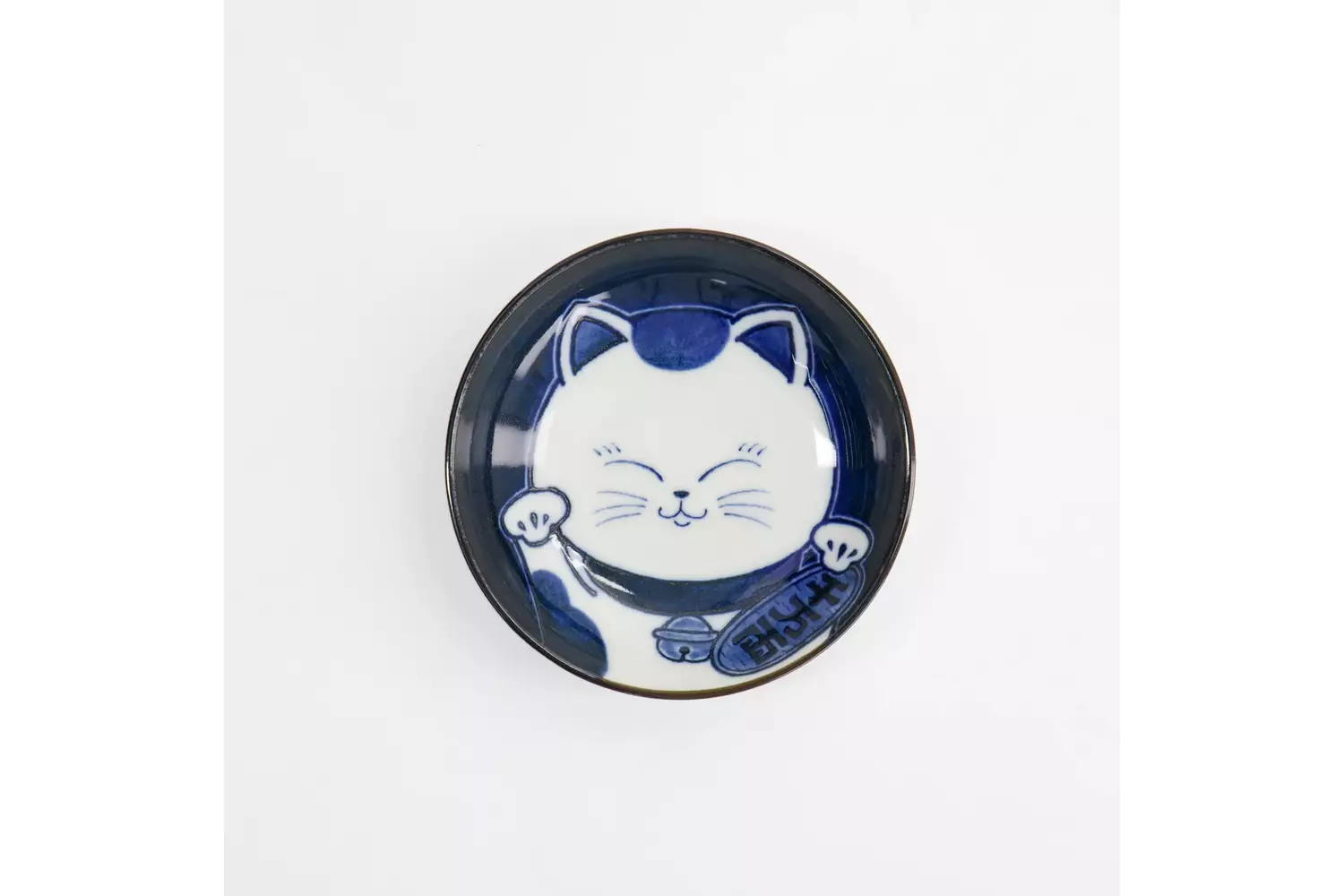 Tokyo Design Studio - Kawaii Round Sauce Dish Cat Neko 10.2x2.5cm F 6pcs