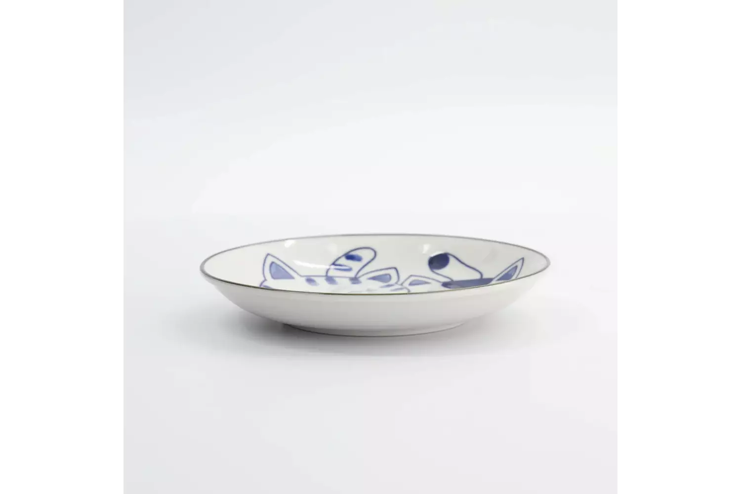 Tokyo Design Studio - Kawaii Round Plate Cat Neko 16.7x2.8cm G 6pcs