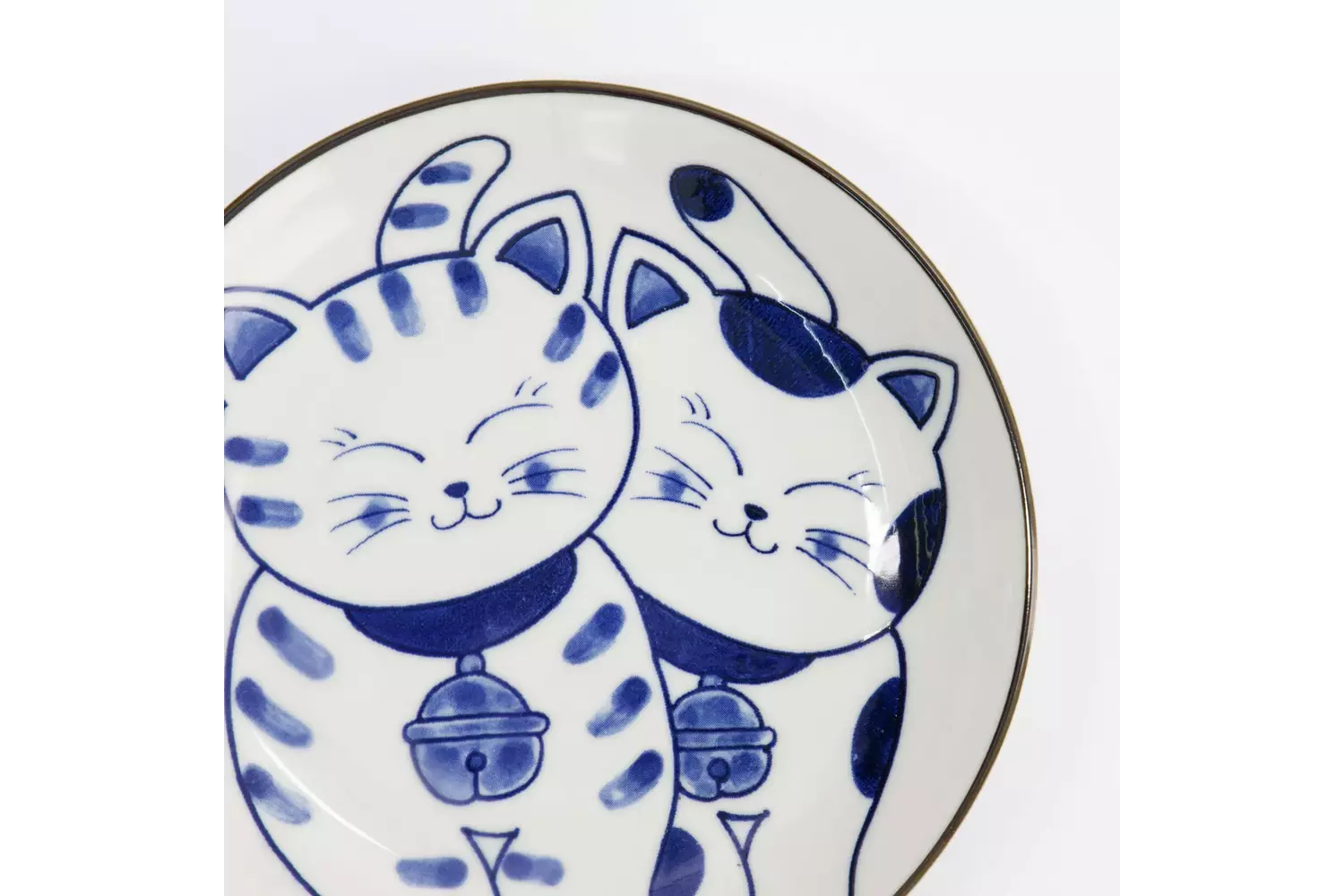 Tokyo Design Studio - Kawaii Round Plate Cat Neko 16.7x2.8cm G 6pcs