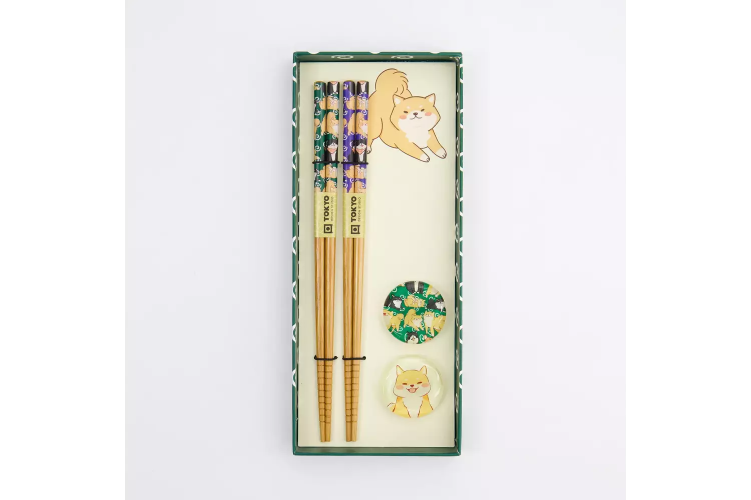 Tokyo Design Studio - Chopstick Giftset Chopstick and Rest/4 Shiba 10 sets