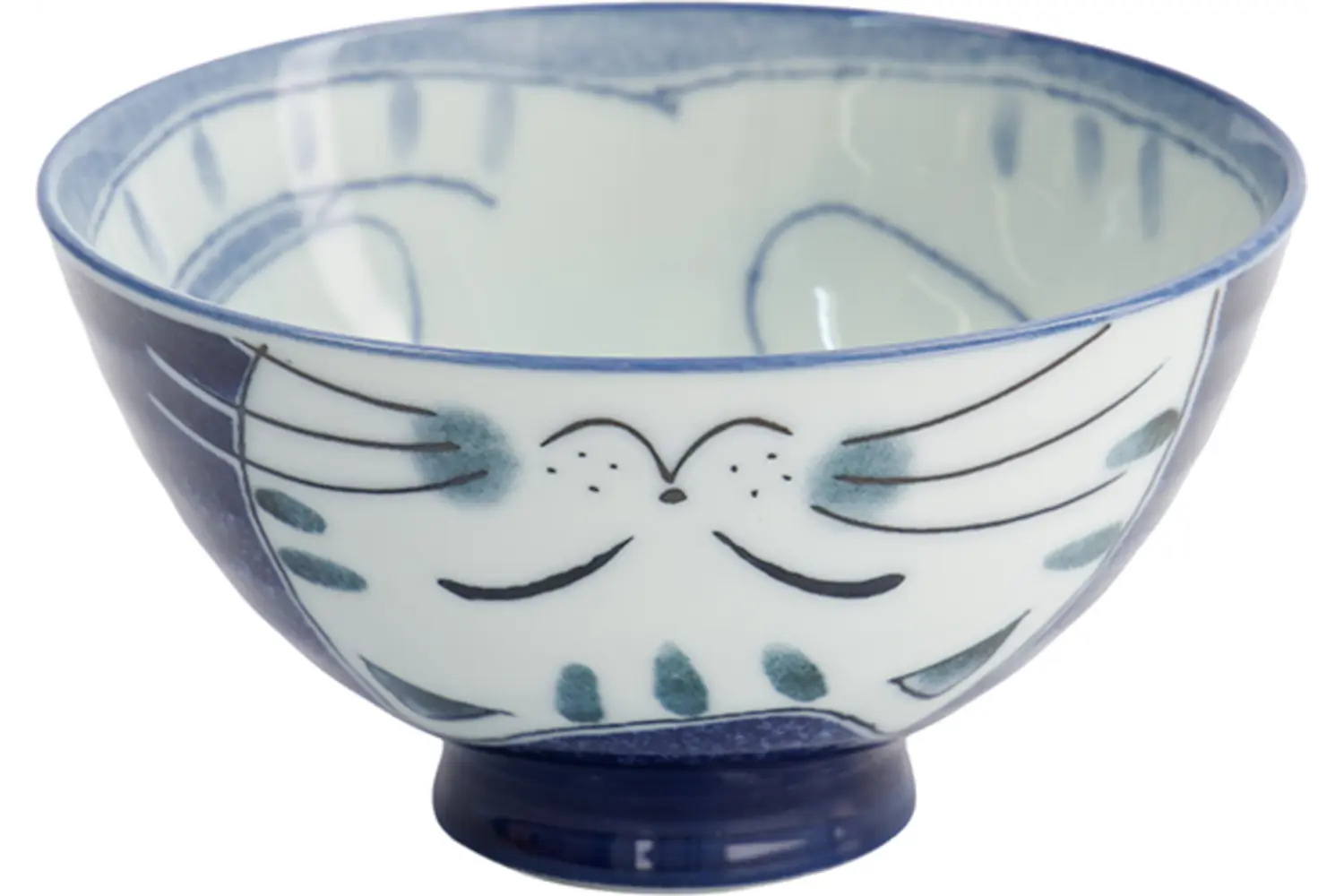 Tokyo Design Studio - Kawaii Rice Bowl Cat Blue 11.5x6cm. 300ml