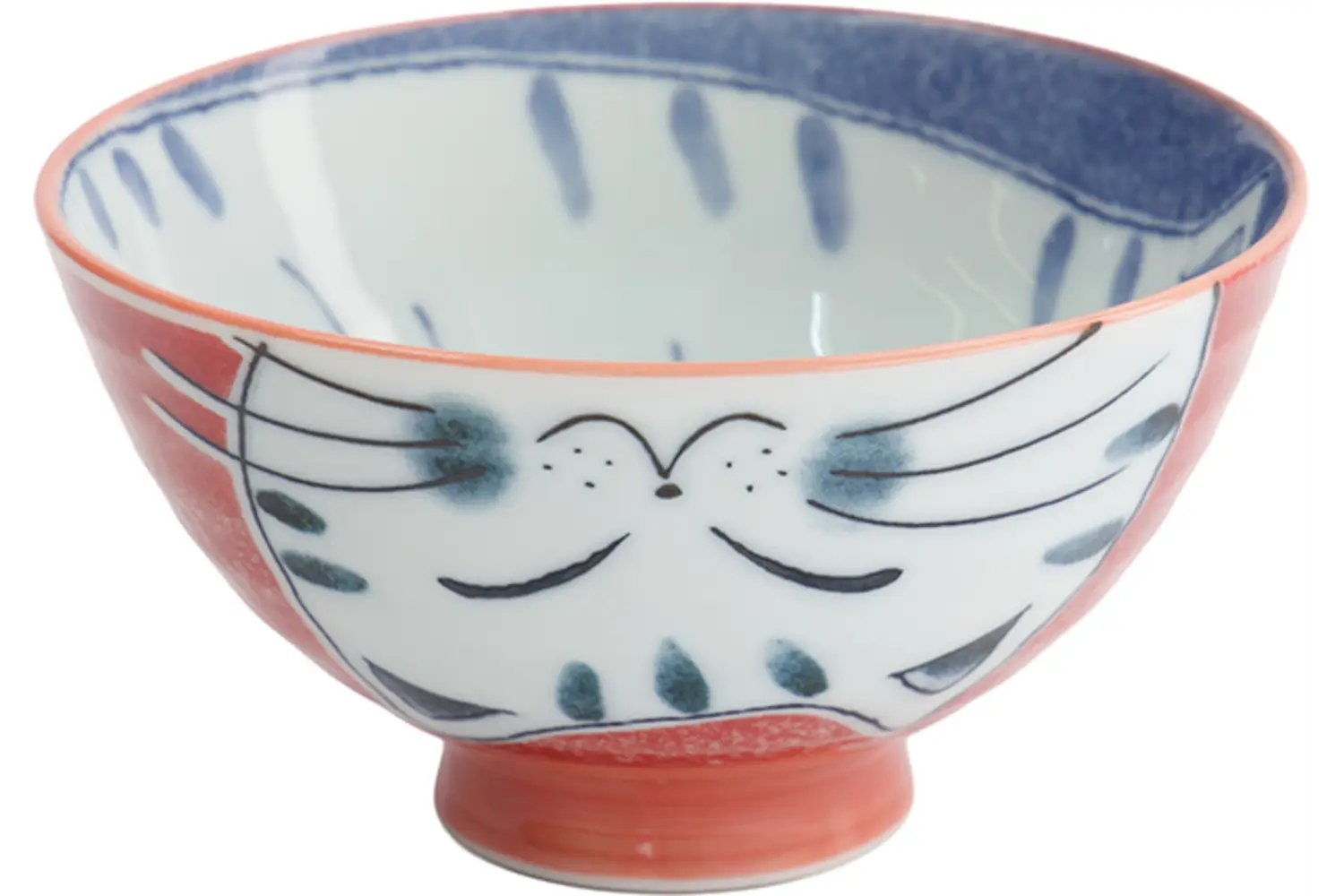 Tokyo Design Studio - Kawaii Rice Bowl Cat Red 11.5x6cm. 300ml