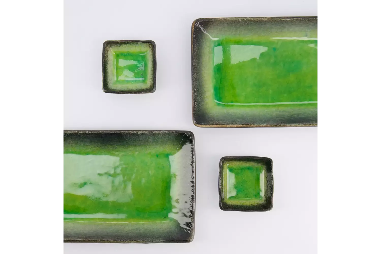 Tokyo Design Studio - Sushi Giftset Yamasaku Hiwa Green 6pcs 21.5x14cm & 7.3x2.8cm 1 set